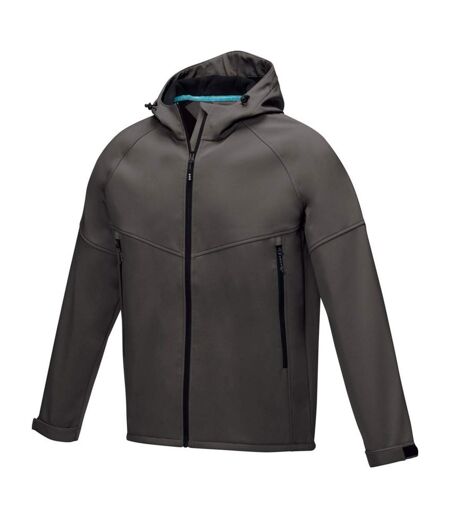 Mens coltan recycled soft shell jacket storm grey Elevate NXT