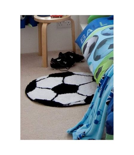 Catherine Lansfield It´s A Goal Soccer Ball Rug (White/Black) (One Size)