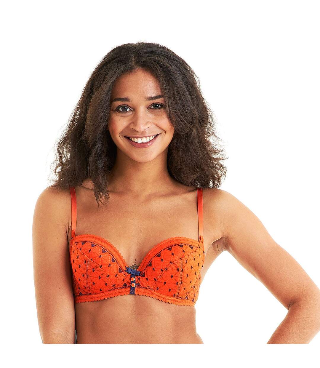 Soutien-gorge ampliforme coque moulée orange Pamplemousse-2