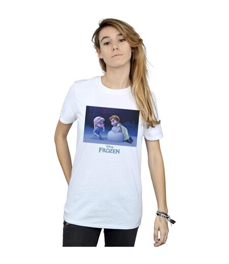 Disney - T-shirt FROZEN BUILD A SNOWMAN - Femme (Blanc) - UTBI24727