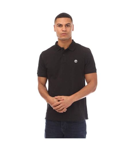 Mens Oyster River Logo Polo Shirt Black Timberland