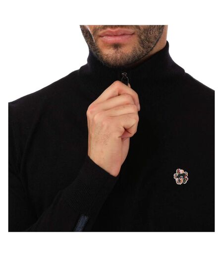 Unisex Adult Tooting Quarter Zip Sweatshirt Navy Ted Baker