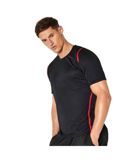Kustom Kit Mens Gamegear Cooltex T-Shirt (Black/Red)