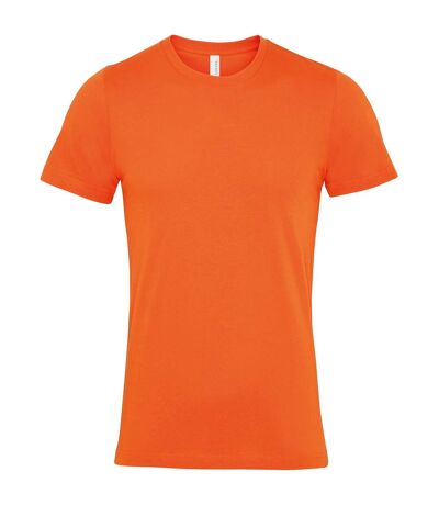 Unisex adult jersey crew neck t-shirt burnt orange Bella + Canvas