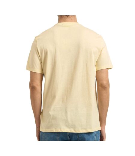 T-Shirt jaune homme calvin klein jeans badge l4g
