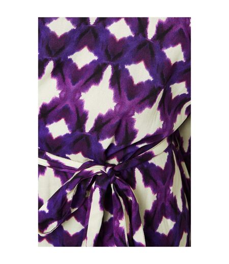 Womens/ladies abstract belt mini dress purple Principles