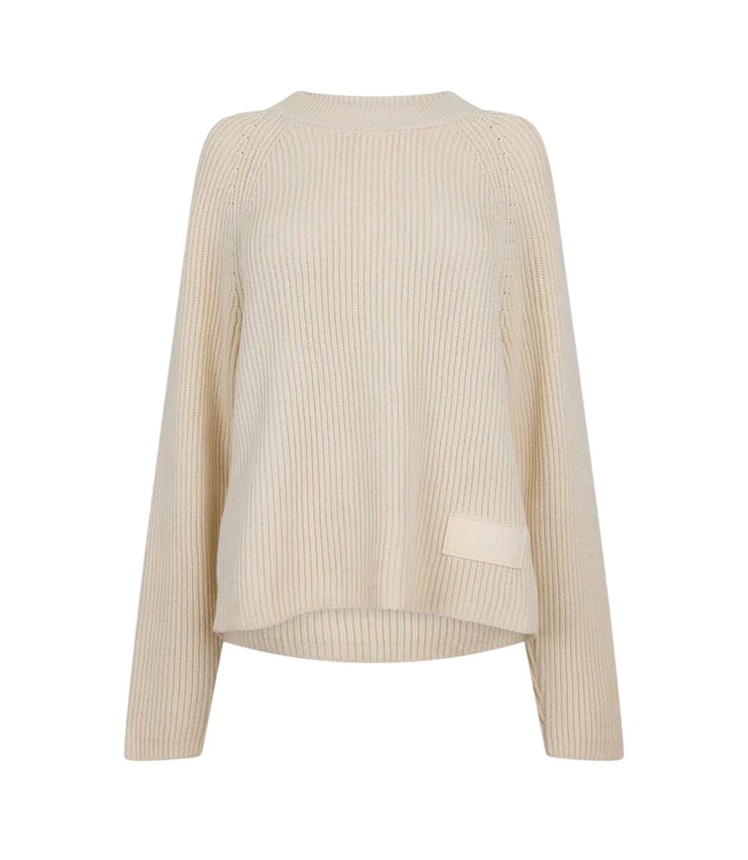 Pull Manches Raglan Femme Blanc Cassé Ami Paris-1