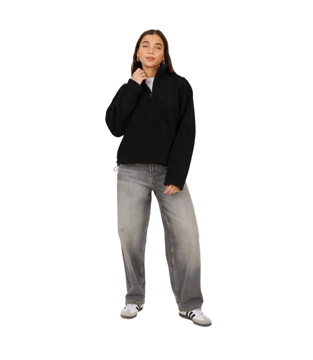 Sweat Femme Noir Brave Soul-4