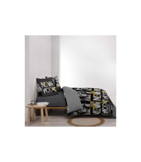 Parure de Lit 3 Pièces Big City 260x240cm Gris