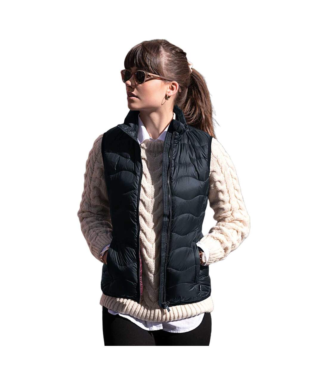 Veste sans manches vermont femme noir Nimbus