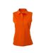 Polo micro-polyester FEMME JN575 - orange foncé - sans manches