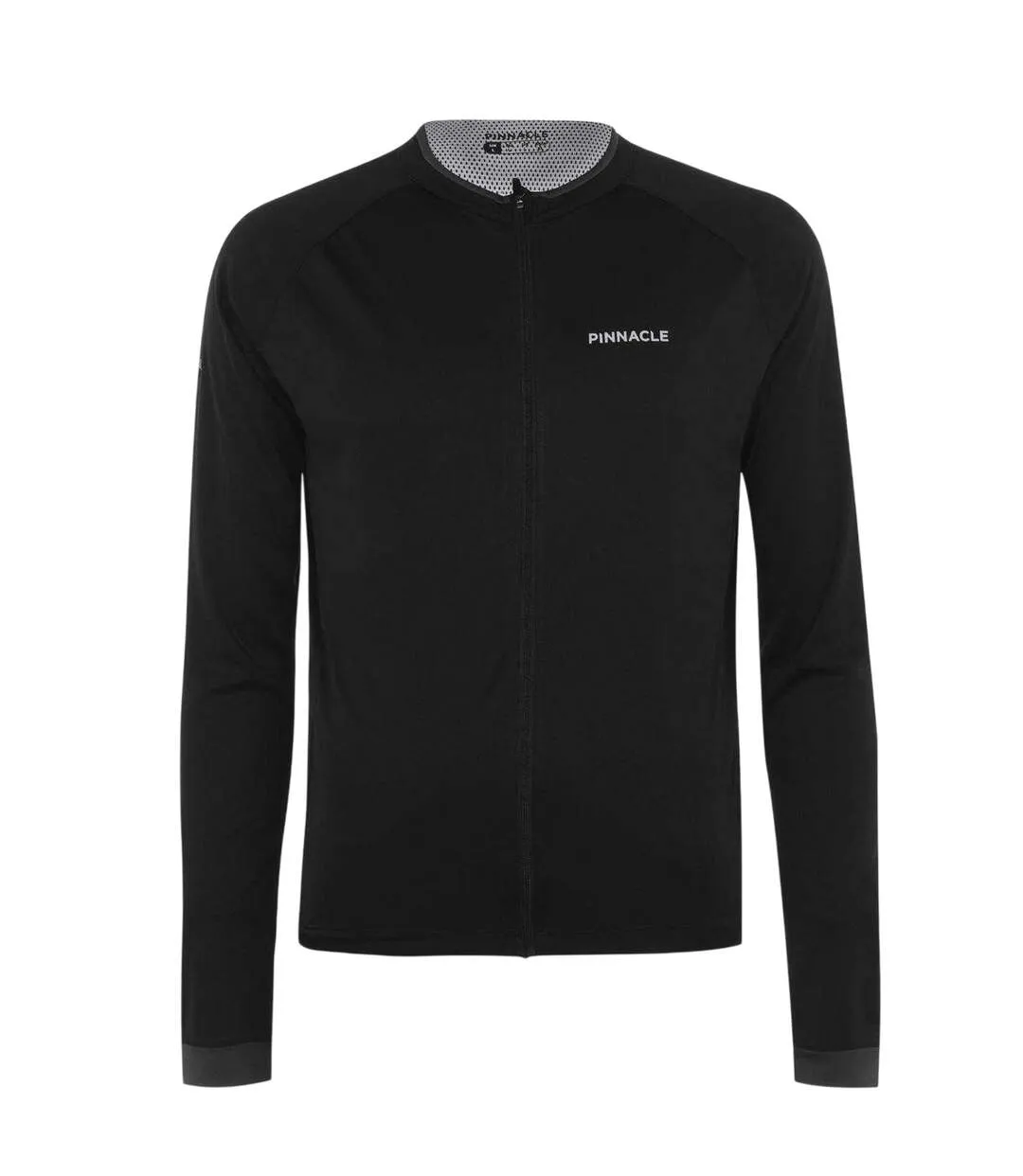 Mens Logo Long-sleeved Cycling Jersey Black Pinnacle-2