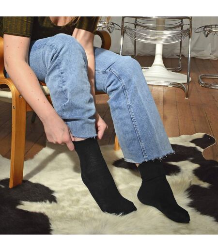24 Pairs Ladies Plain Cotton Rich Dress Socks