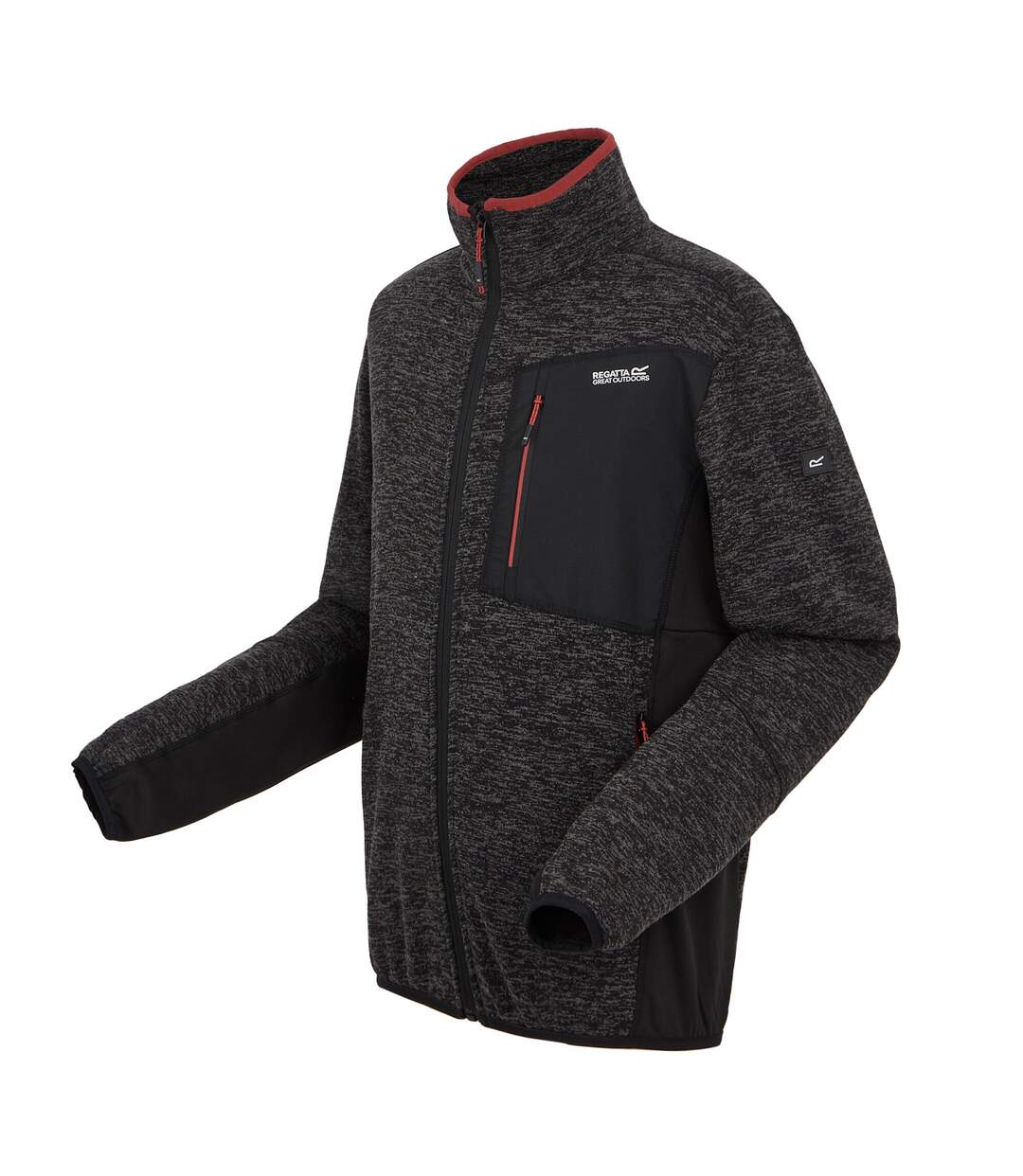 Mens Baslinn Marl Full Zip Fleece Jacket Black Black Marl Regatta-3