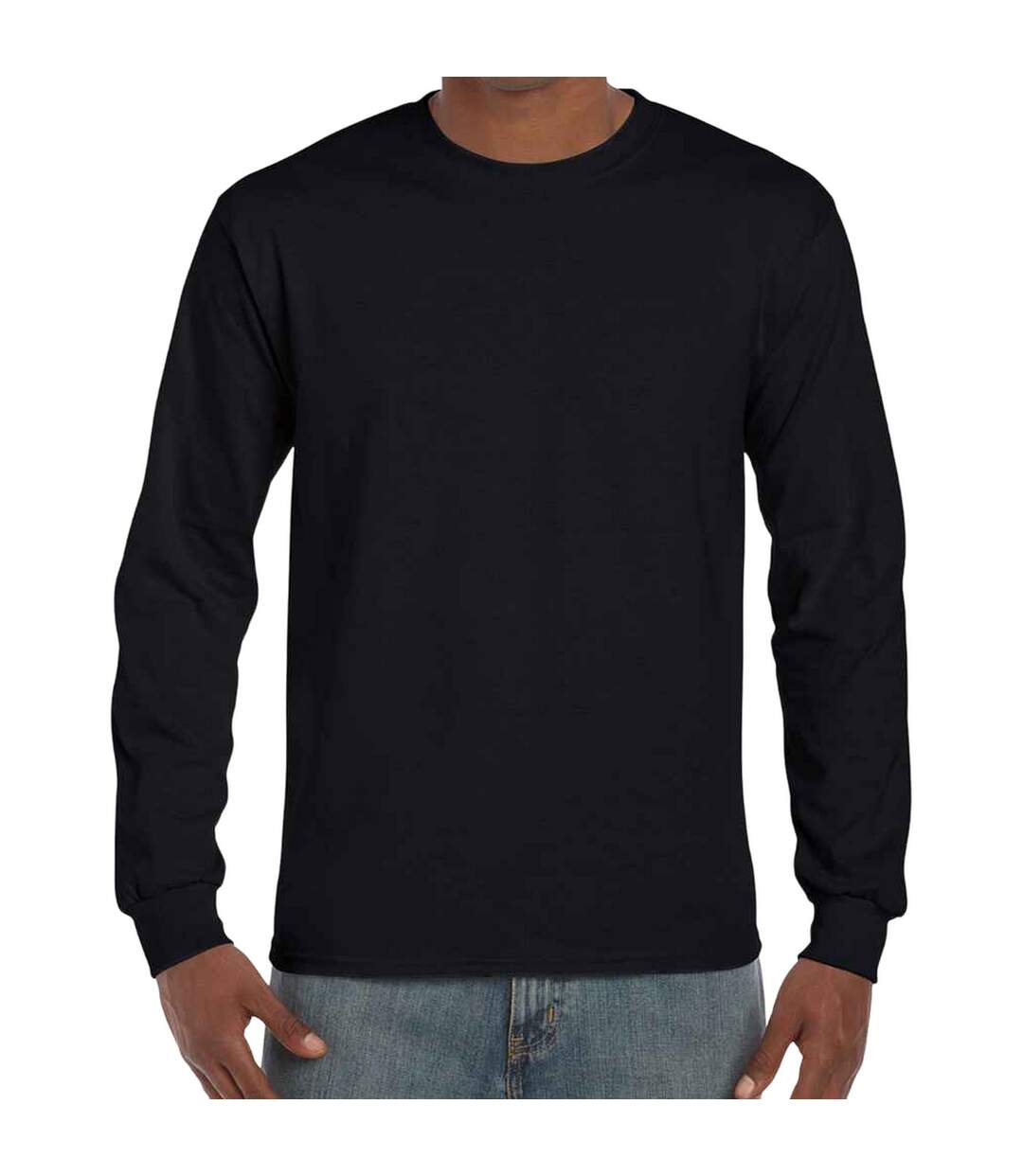 Unisex adults hammer long sleeve t-shirt black Gildan