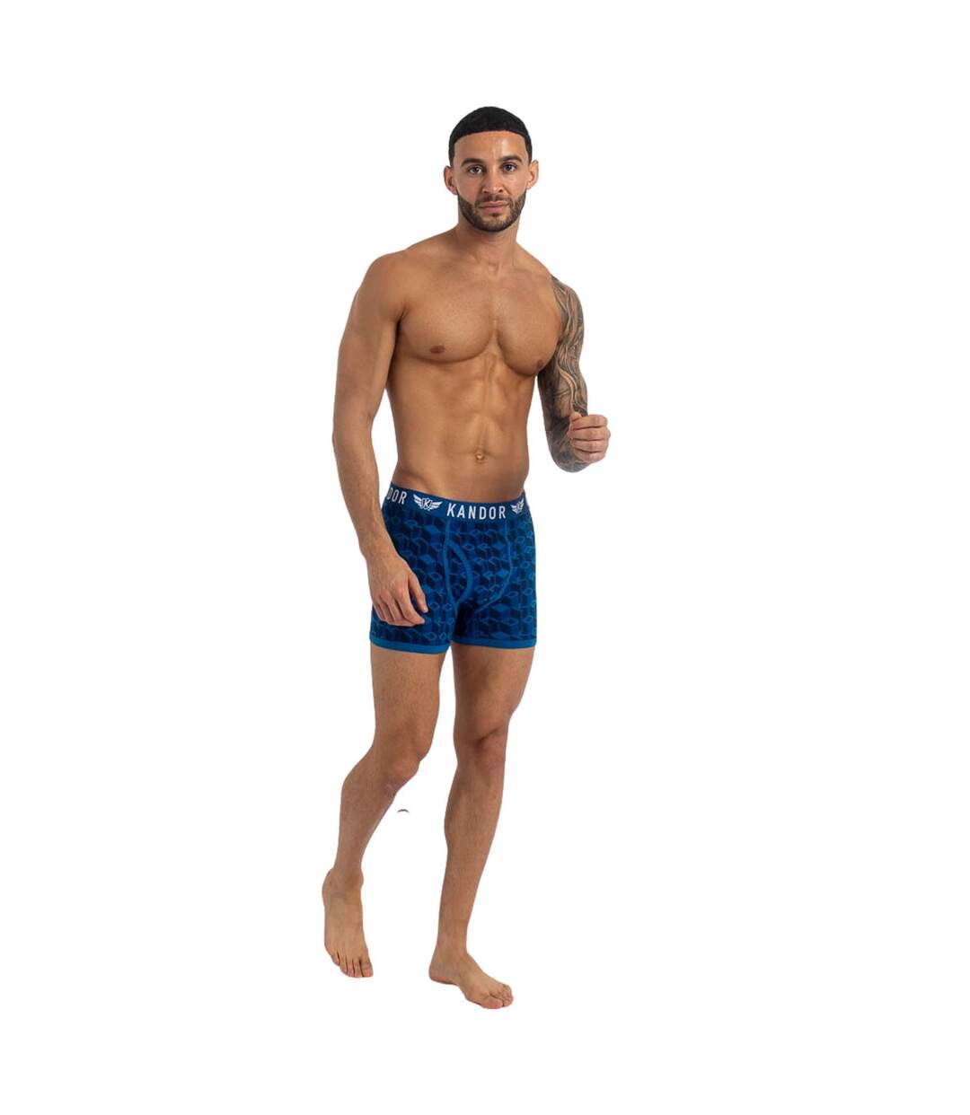 Boxers lingo homme bleu Kandor