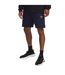 Mens Icon Fleece Taped Sweat Shorts Navy Cyber Green Under Armour-2