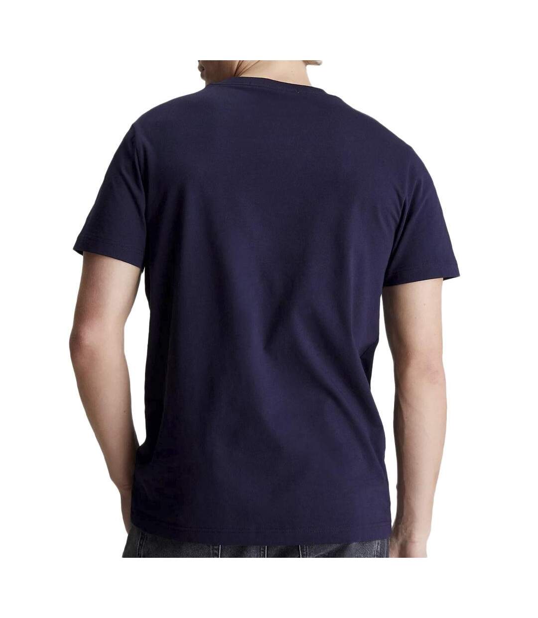 T-shirt marine homme calvin klein jeans monologo regular - m-2
