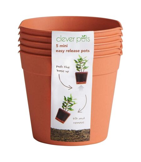 Clever Pots - Pot de fleurs (Terre cuite) (120 mm x 105 mm x 105 mm) - UTST8976