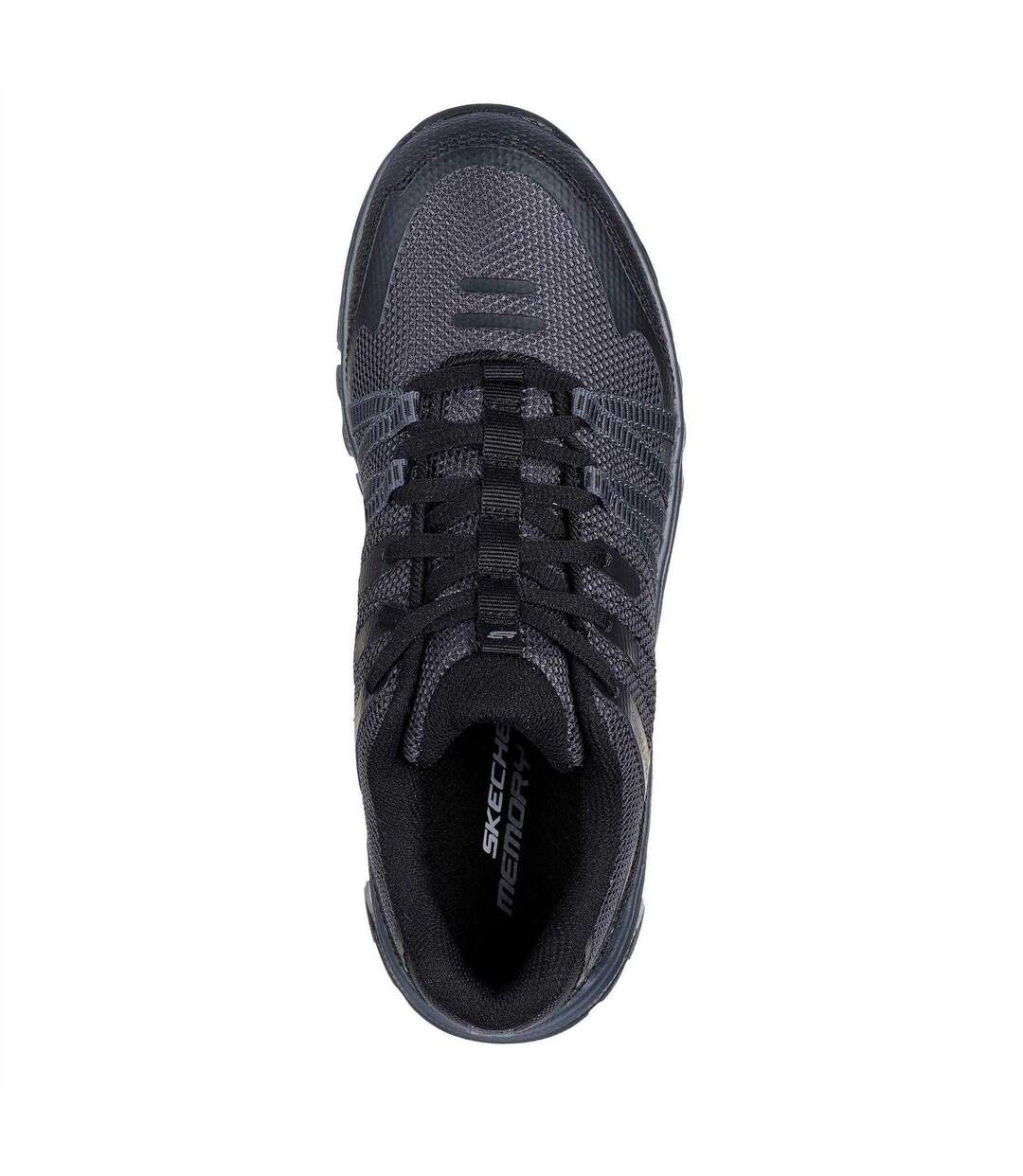 Womens/ladies Hotmelt Lace Up Trainers Charcoal Black Skechers-4