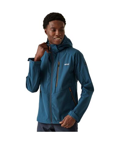 Mens Hewitts X Colour Block Soft Shell Jacket Moonlight Denim Fox Regatta