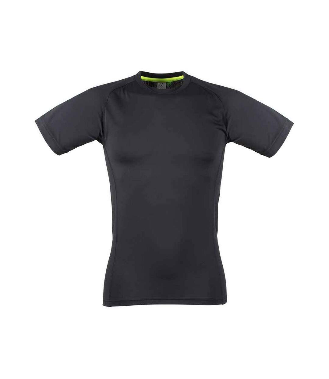 Mens Slim T-shirt Black Black Tombo-1