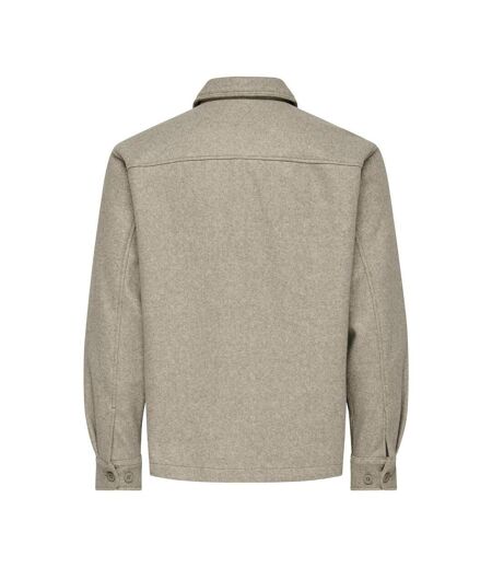 Chemise beige homme only & sons stavi ash