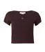 T-Shirt marron femme calvin klein label 2x2-2
