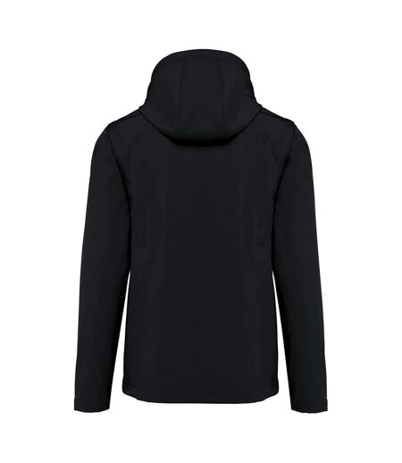 Unisex Adult 3 Layer Hooded Soft Shell Jacket Black Kariban