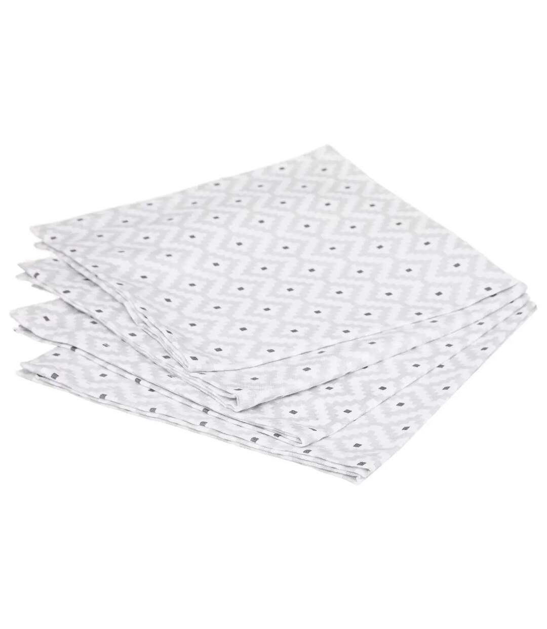 Lot de 4 Serviettes de Table Etnik 40x40cm Gris-1