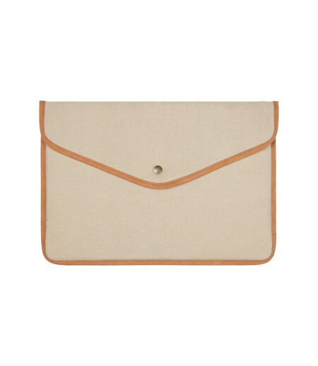 Bosler recycled canvas laptop sleeve one size beige Vinga