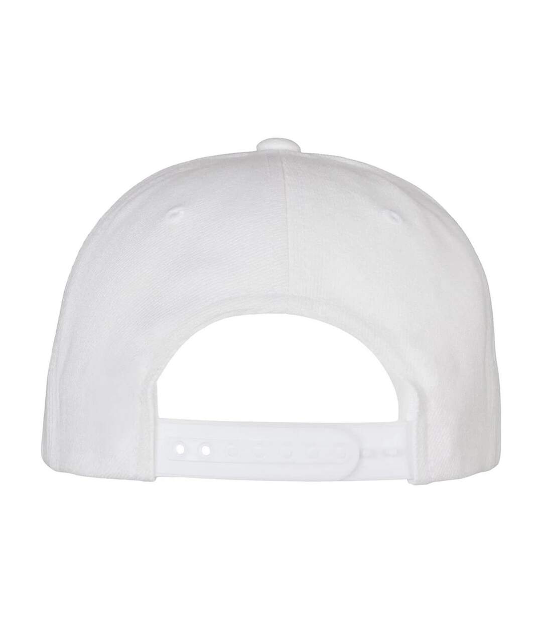 Unisex Adult Logo 5 Panel Snapback Cap White Flexfit-2