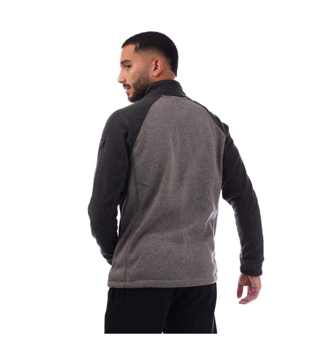 Mens Contrast Sleeves Fleece Jacket Grey Trespass-3