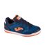 Childrens/kids Top Flex Indoor Football Shoes Navy Blue Orange Joma-1