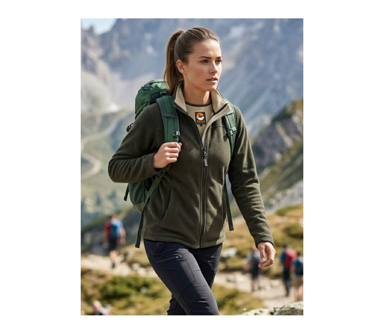 Veste Polaire Femme SH1196M Marron/Beige (Ogalo)-1