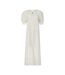 Robe Mi-longue Manches Bouffantes Motif/style Floral Femme Blanc Sleeper-2