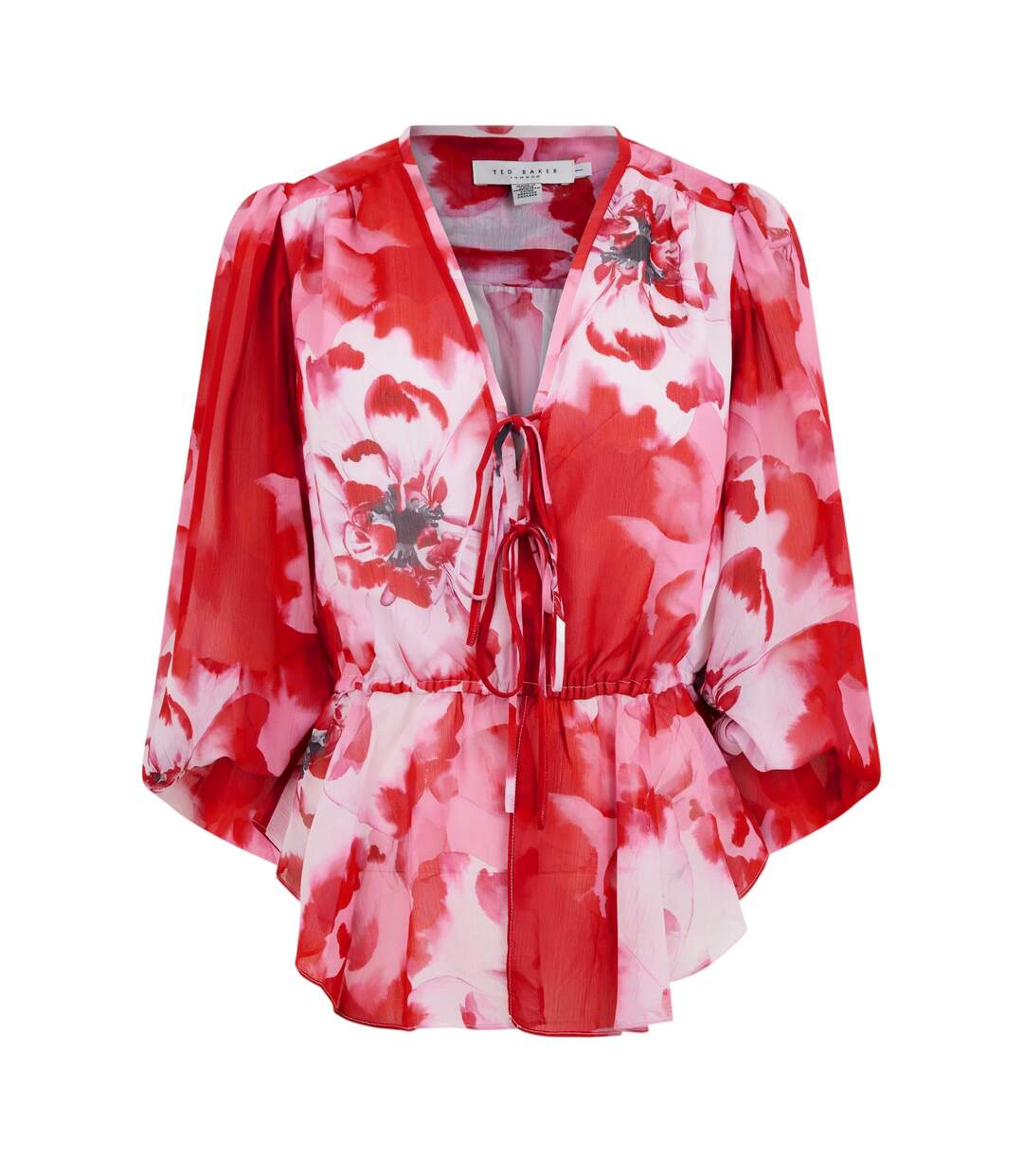 Blouse Manches Bouffantes Motif/style Floral Femme Rouge Ted Baker-2