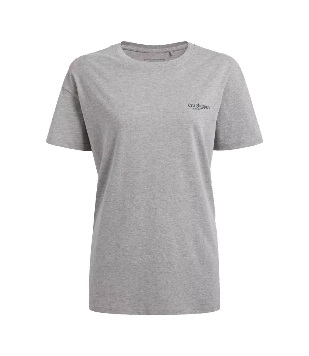 T-shirt Manches Courtes Motif/style Paysage Yago Femme Gris Clair Chiné Craghoppers-2