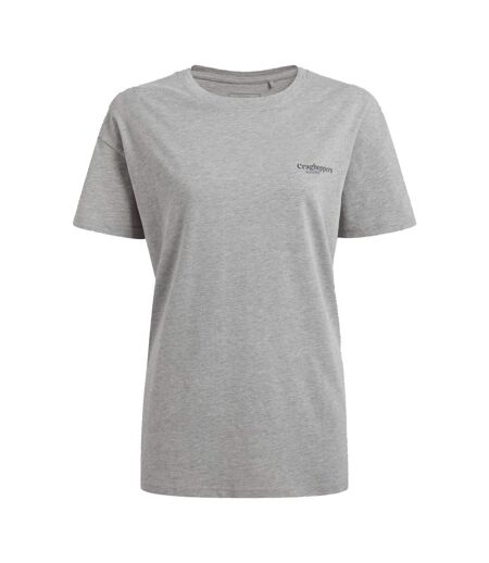 T-shirt Manches Courtes Motif/style Paysage Yago Femme Gris Clair Chiné Craghoppers
