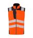 Unisex adult hi-vis softshell 3 layer gilet orange/black Portwest-1