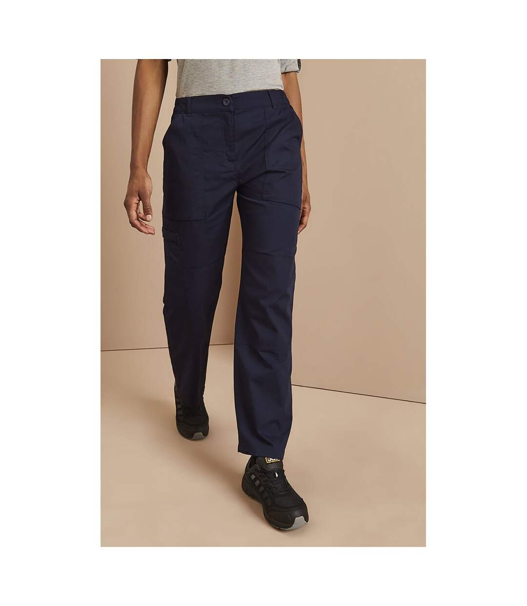 Pantalon de randonnée, coupe longue femme bleu marine Regatta-3