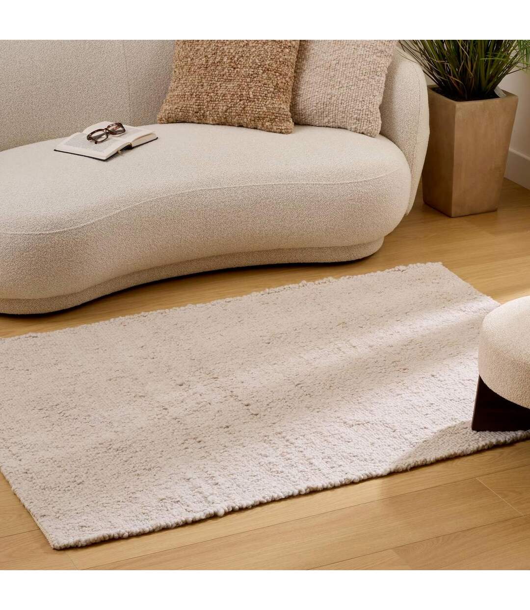 Tapis Effet Laine Volna 118x170cm Ivoire-4