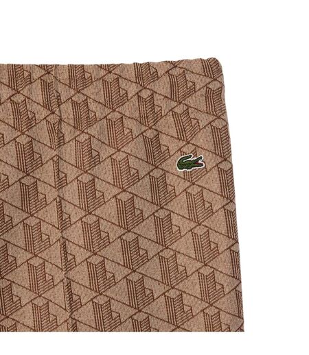 Womens/ladies Monogram Flared Jogging Bottoms Beige Lacoste