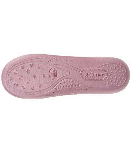 Isotoner Chaussons Mules femme microvelours semelle ergonomique soutien voûte plantaire