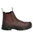 Unisex Adult Footwear Originals Leather Safety Boots Dark Brown Black Mascot-1