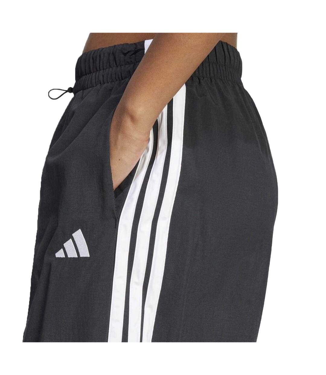 Womens/ladies Essentials Tracksuit Bottoms Black White Adidas-4