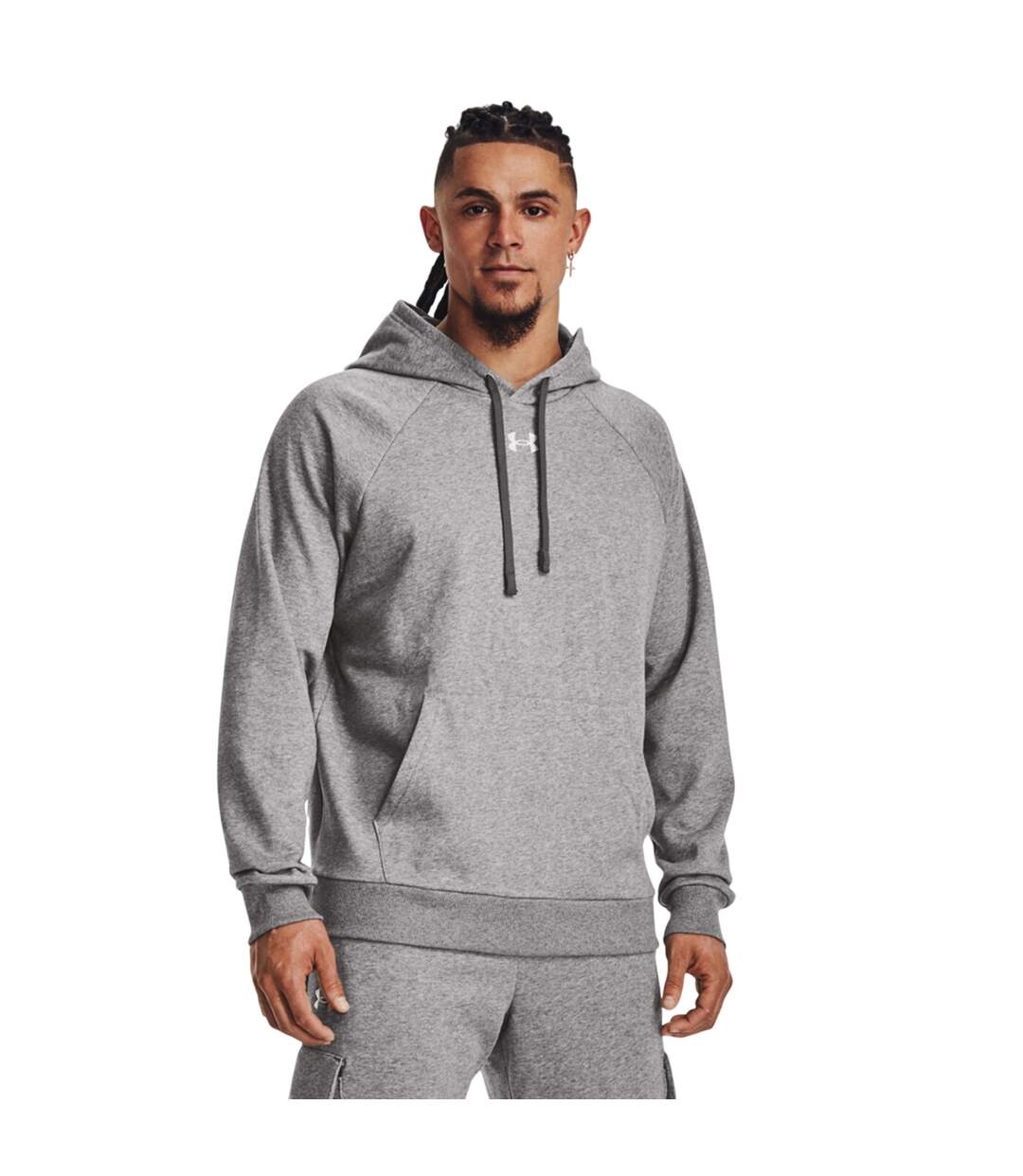 Sweat À Capuche Homme Gris Argenté Under Armour-2