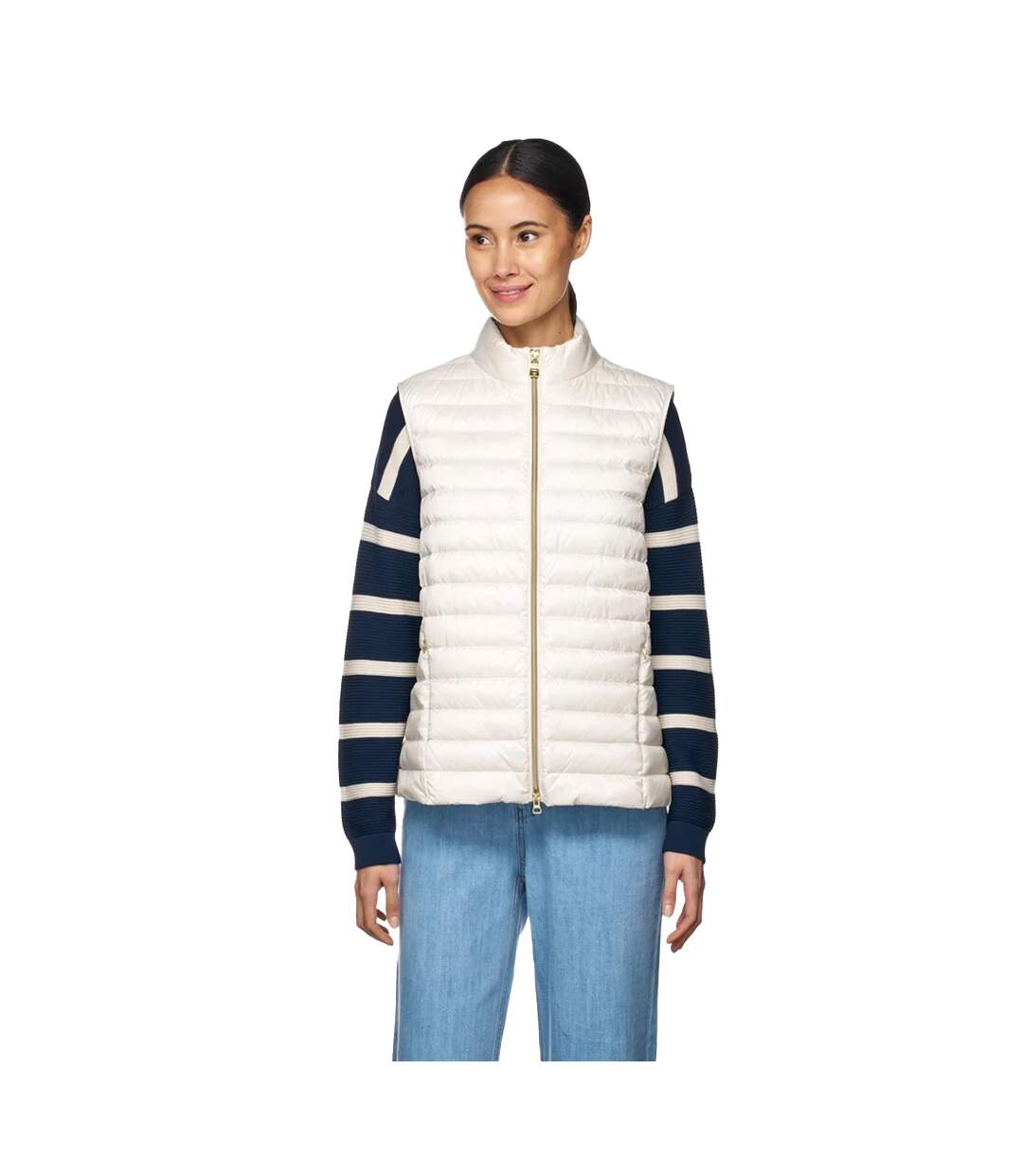 Womens/ladies jaysen down gilet moonlight sand Geox-3
