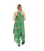 Womens/ladies Halter Neck Midi Dress Green Violet Romance-2