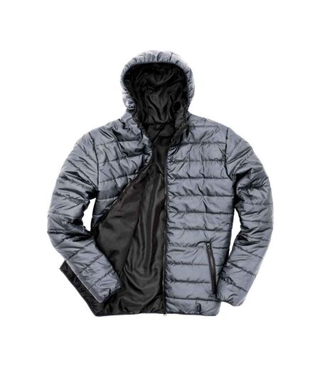 Doudoune Matelassée Homme Gris Noir Result Core